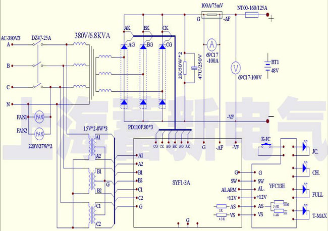 大功率充電機電路圖
