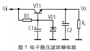直流電源電子穩壓濾波器電路圖